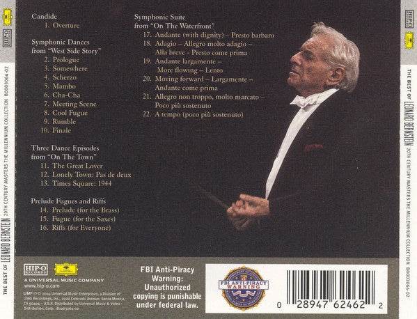 USED CD - Leonard Bernstein – The Best Of Leonard Bernstein Hot on Sale