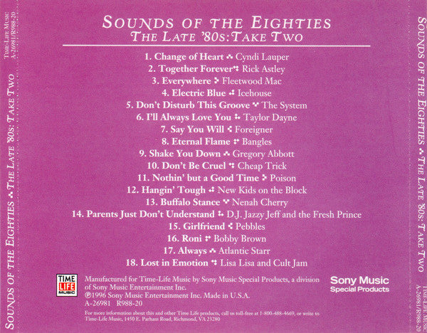 USED CD - Sounds Of The Eighties - The Late  80s: Take Two Online Sale