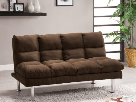 Saratoga Dark Brown Futon Sofa Bed on Sale