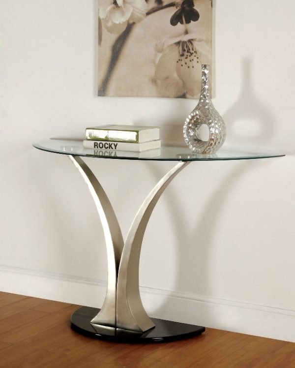 Valo Satin Plated Black Sofa Table Hot on Sale