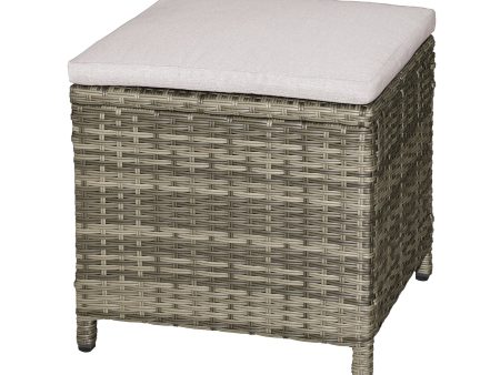 Antigua Gun Metal Brown Gray Ottoman (2 Ctn) For Cheap