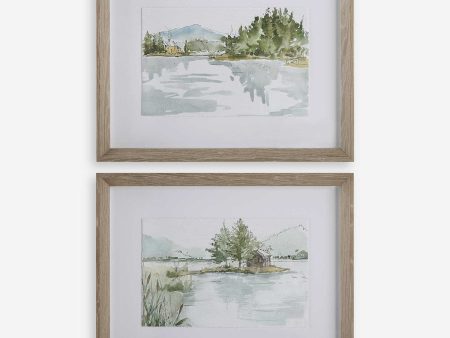 Serene Lake Framed Prints, S 2 Cheap