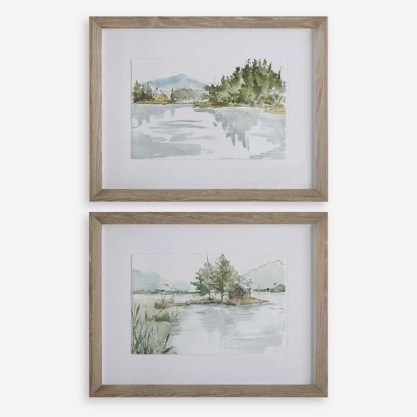 Serene Lake Framed Prints, S 2 Cheap