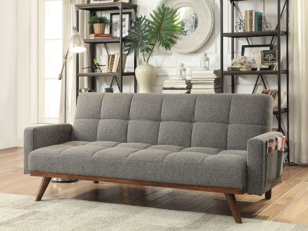 Nettie Gray Futon Sofa on Sale