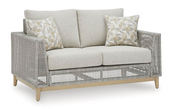 Seton Creek Outdoor Loveseat with Cushion Online Hot Sale