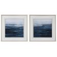 Uttermost Rising Blue Abstract Framed Prints, Set 2 Hot on Sale