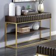 Augsburg Walnut Gold Sofa Table Cheap