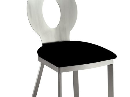 Valo Silver Black Side Chair Cheap