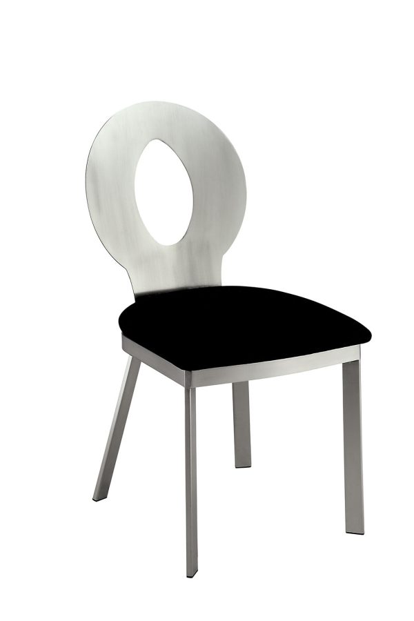 Valo Silver Black Side Chair Cheap