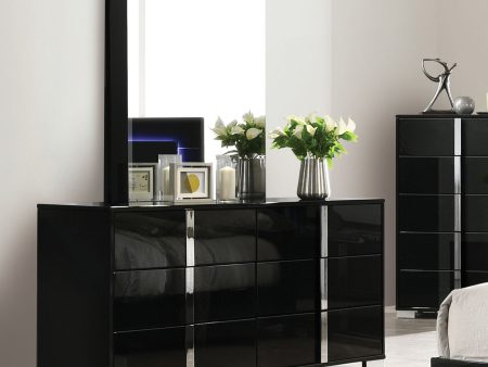 Sinistra Piano Black Dresser Online Hot Sale