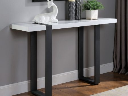 Eimear White Black Sofa Table Cheap