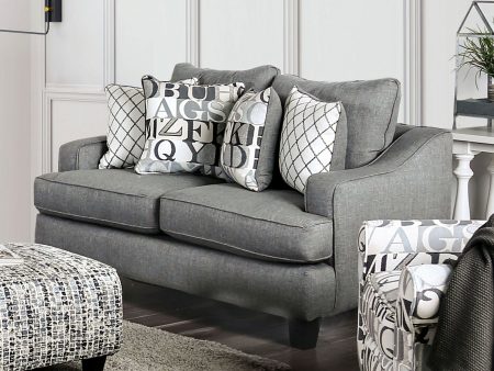 Verne Bluish Gray Loveseat Supply