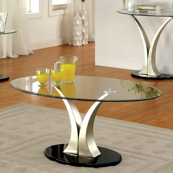 Valo Satin Plated Black Coffee Table Sale