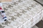 Christine Light Gray Pattern Ottoman Cheap