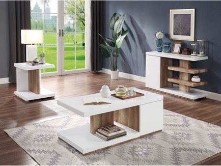 Moa White Natural Tone Sofa Table Supply