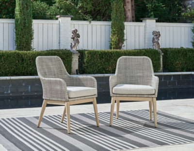 Seton Creek Outdoor Dining Arm Chair (Set of 2) Online Sale