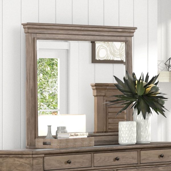 Sheringham Weathered Gray Mirror Hot on Sale