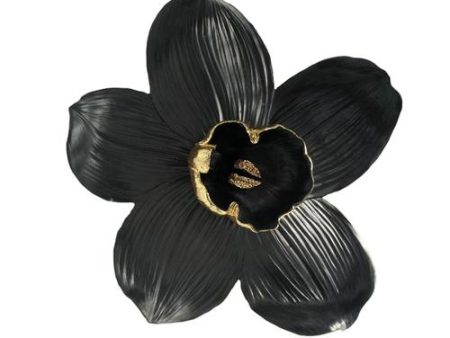 RESIN 18  ORCHID WALL HANGER,BLACK GOLD For Discount