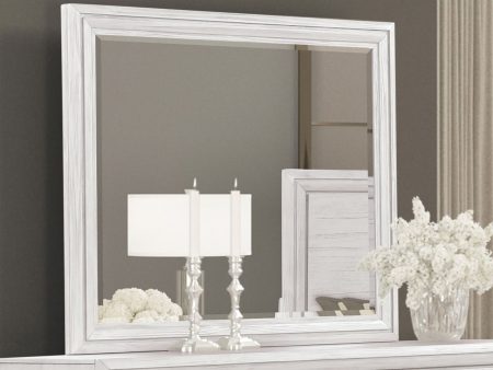 Basilone Rustic White Mirror Supply