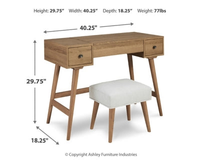 Thadamere Vanity with Stool Supply