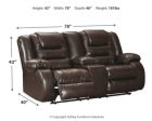 Vacherie Reclining Loveseat with Console Online