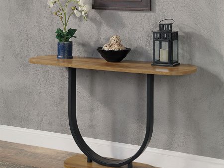 Olbia Rustic Oak Sand Black Sofa Table Fashion