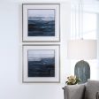 Uttermost Rising Blue Abstract Framed Prints, Set 2 Hot on Sale