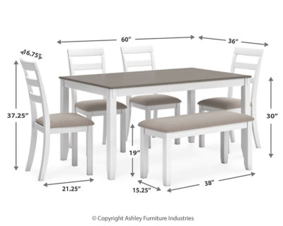 Stonehollow Dining Table and Chairs with Bench (Set of 6) Hot on Sale