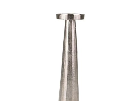 ALUMINUM 19  PILLAR HOLDER, SILVER on Sale