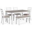 Stonehollow Dining Table and Chairs with Bench (Set of 6) Hot on Sale