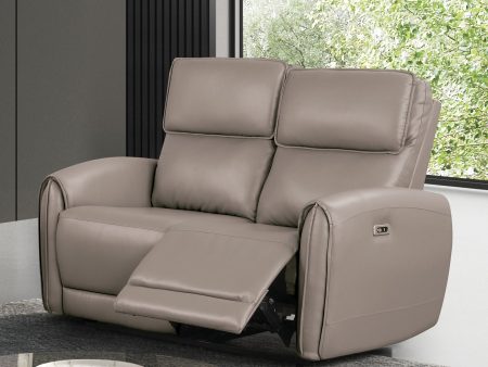 Schlieren Light Brown Power Loveseat Online Sale