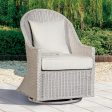 Tomohon White Swivel Wicker Chair Online now