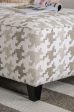 Christine Light Gray Pattern Ottoman Cheap