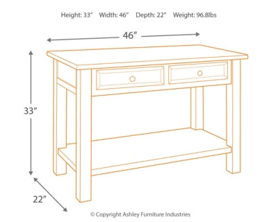 Tyler Creek Sofa Console Table Online now