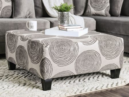 Bonaventura Gray Pattern Ottoman Sale