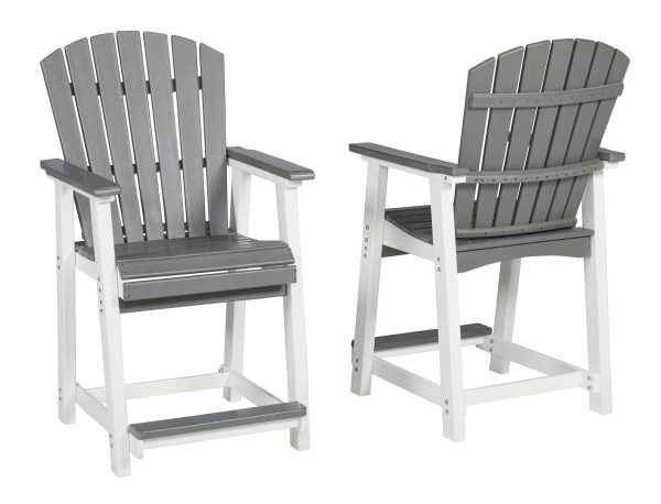 Transville Outdoor Counter Height Bar Stool (Set of 2) Online Sale