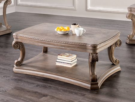 Seven Oaks Weathered Oak Cocktail Table For Sale