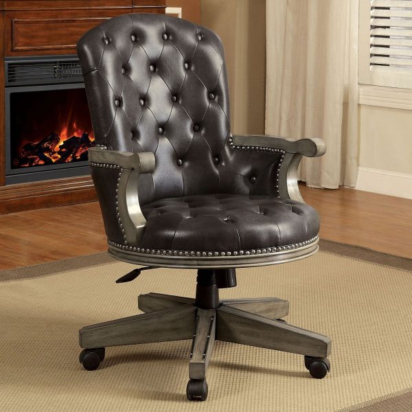 Yelena Gray Black Arm Chair Discount