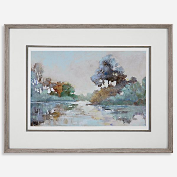 Morning Lake Framed Print For Cheap