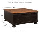 Valebeck Coffee Table with Lift Top For Sale