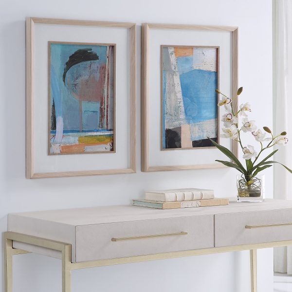 Uttermost Brilliant Clouds Abstract Prints, Set 2 Online now