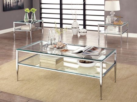 Tanika Chrome Coffee Table Online Sale