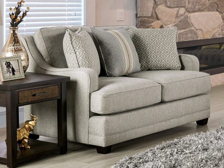 Stephney Gold Gray Loveseat For Sale