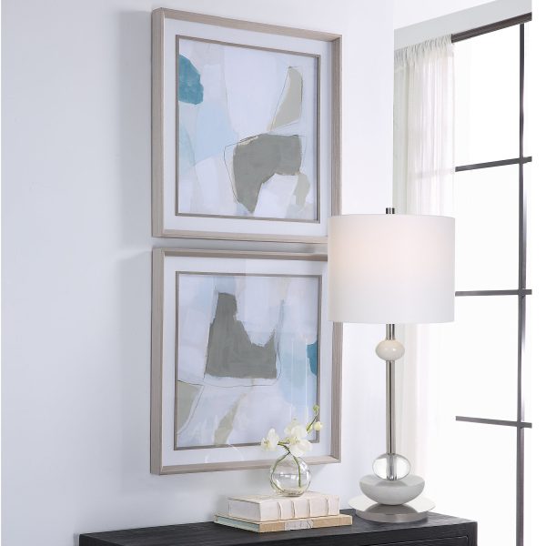 Uttermost Mist Shapes Framed Prints, Set 2 For Cheap