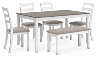 Stonehollow Dining Table and Chairs with Bench (Set of 6) Hot on Sale