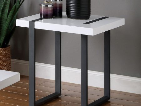 Eimear White Black End Table For Discount