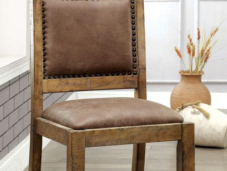 Gianna Rustic Oak Brown Side Chair Cheap