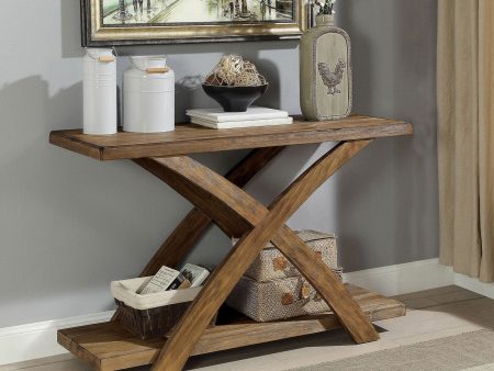 Bryanna Antique Light Oak Sofa Table Hot on Sale