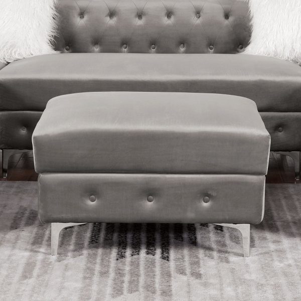 Ciabattoni Gray Ottoman Sale