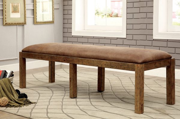 Gianna Rustic Oak Brown Bench Online now